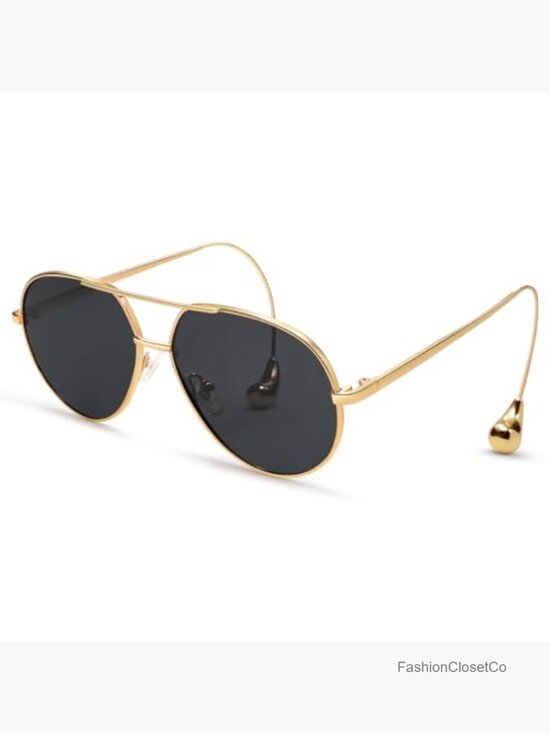 Oversized Polarized Aviator Sunglasses with Metal Frame UV400 Protection main image 6